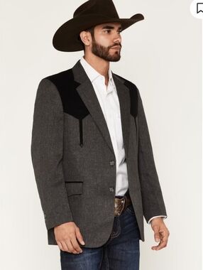 NWT Circle S Men's Swedish Knit Boise Sport Coat Size 54R Charcoal Western Wear